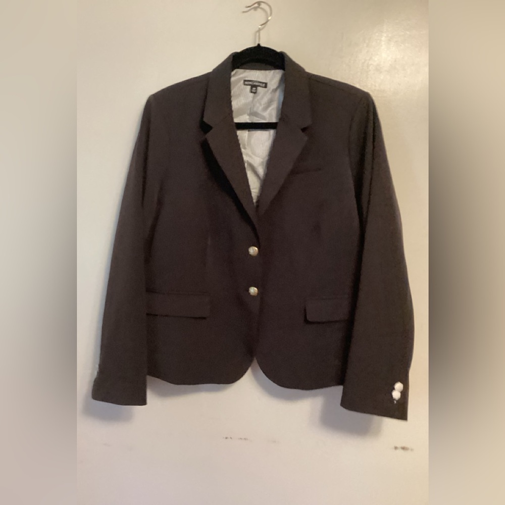 J. Crew Dark Brown Blazer with Gold Buttons